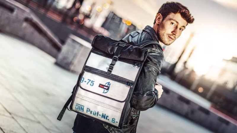Feuerwear Backpack Eddie made of fire hose with Reflector Strips